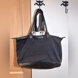 Want Les essentials black canvas and leather tote
